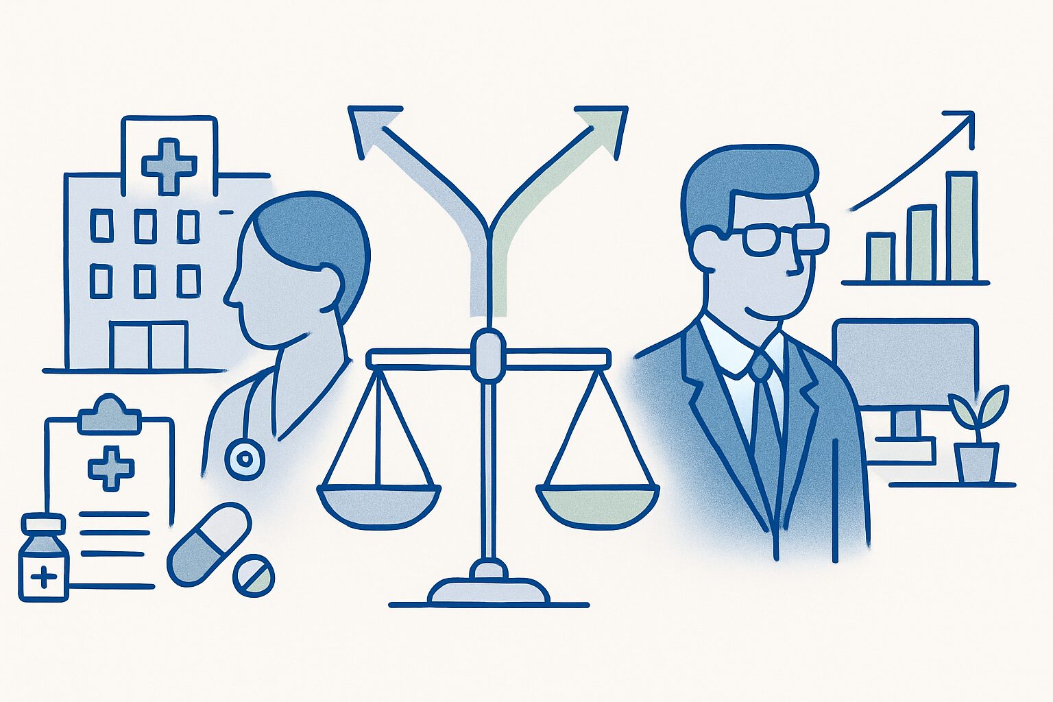 企業勤務と病院勤務の比較検討